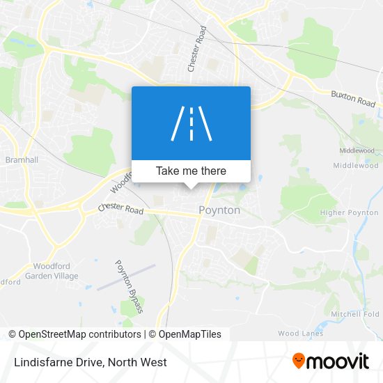 Lindisfarne Drive map