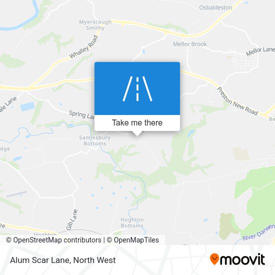Alum Scar Lane map