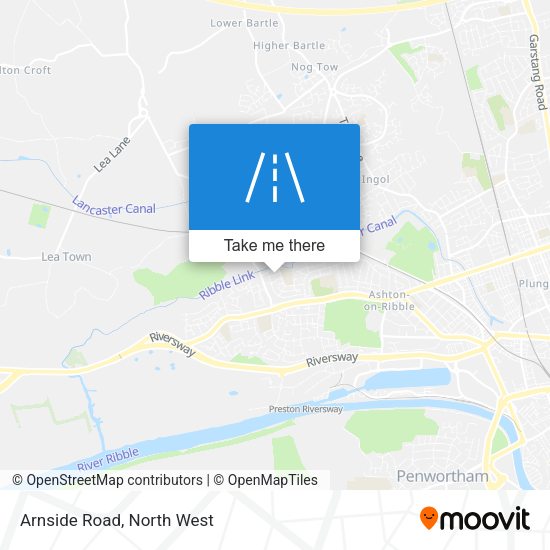 Arnside Road map
