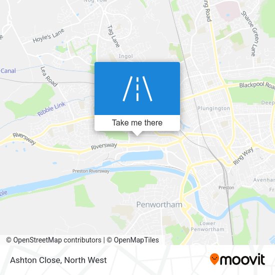 Ashton Close map