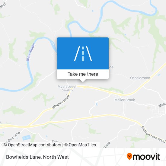 Bowfields Lane map
