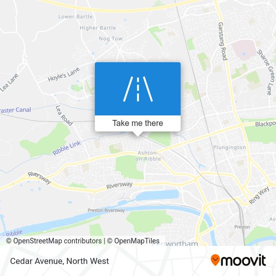 Cedar Avenue map