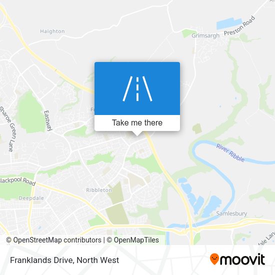 Franklands Drive map