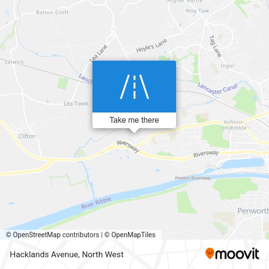 Hacklands Avenue map