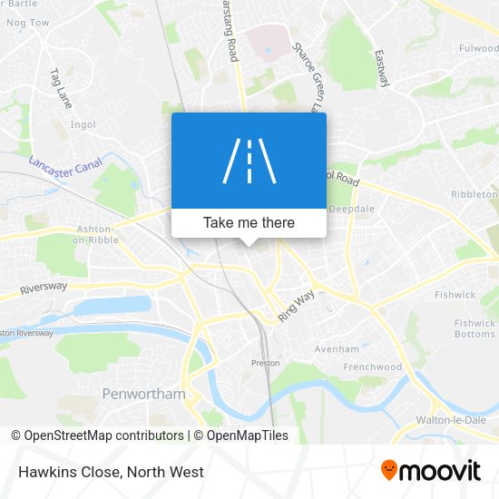 Hawkins Close map