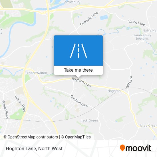 Hoghton Lane map