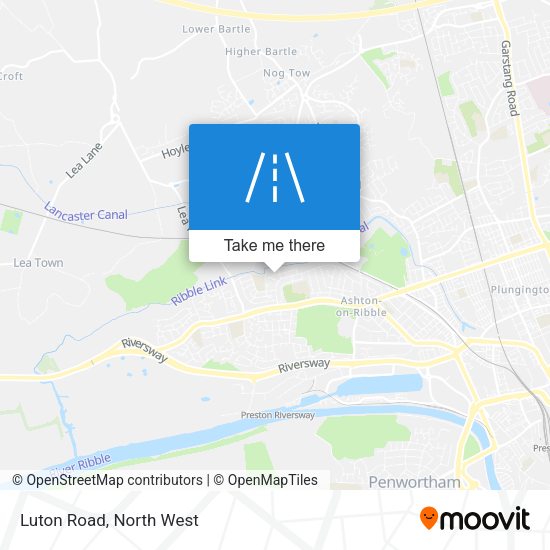 Luton Road map