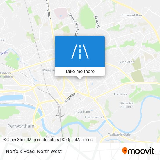 Norfolk Road map