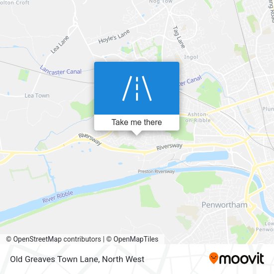 Old Greaves Town Lane map