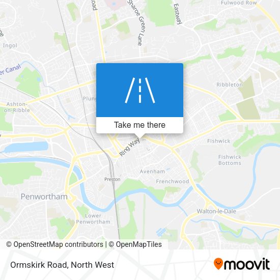Ormskirk Road map