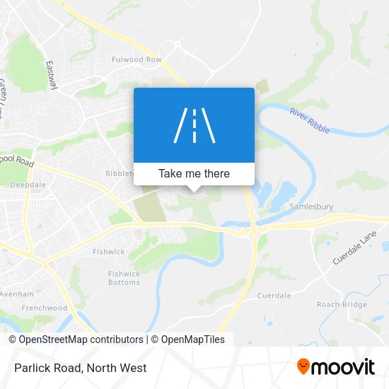 Parlick Road map