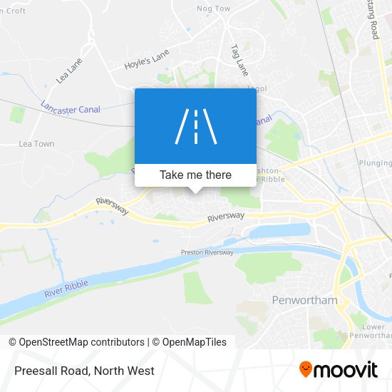 Preesall Road map