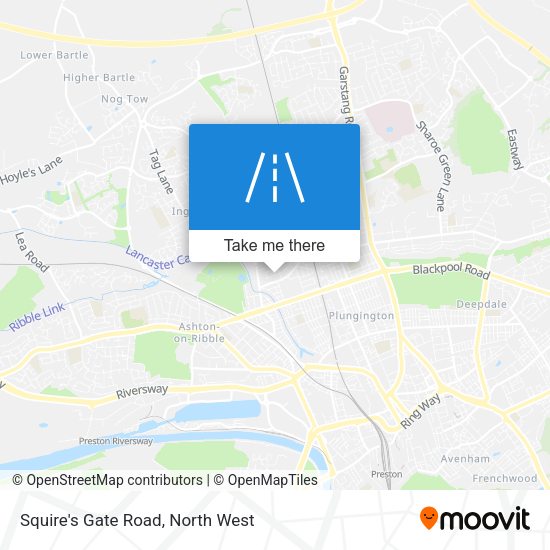 Squire's Gate Road map