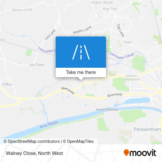 Walney Close map