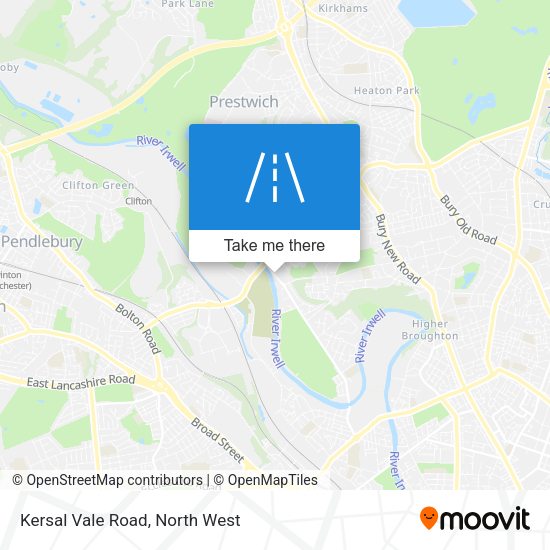 Kersal Vale Road map