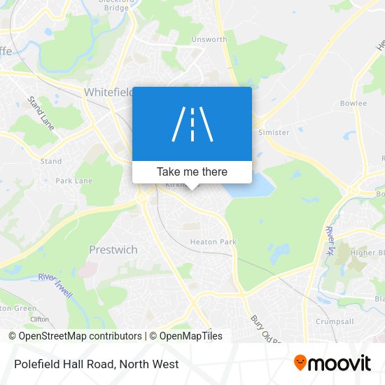 Polefield Hall Road map
