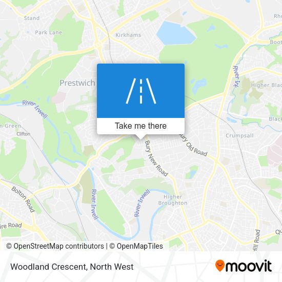 Woodland Crescent map