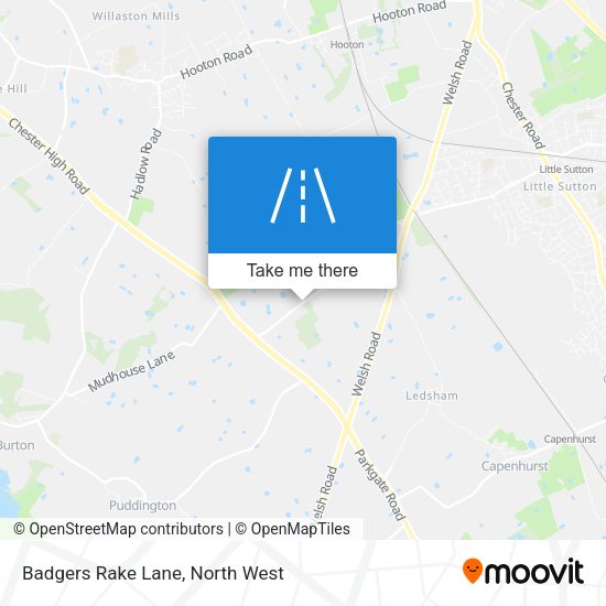 Badgers Rake Lane map
