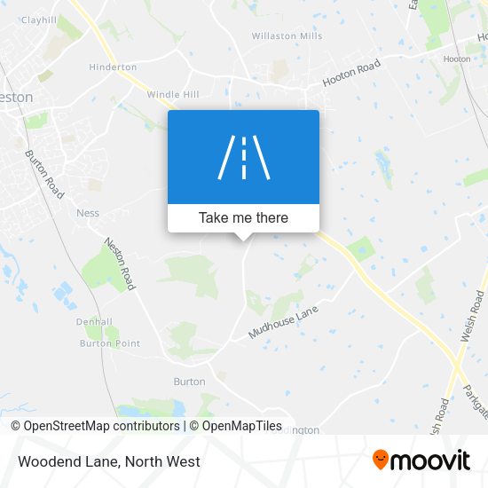 Woodend Lane map