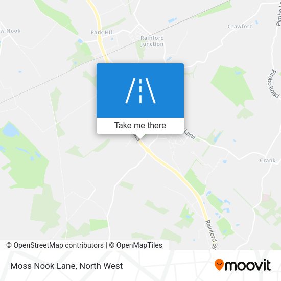 Moss Nook Lane map