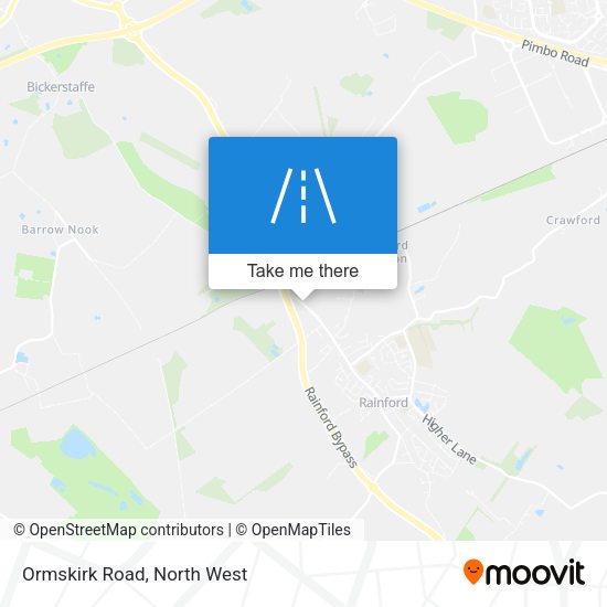 Ormskirk Road map