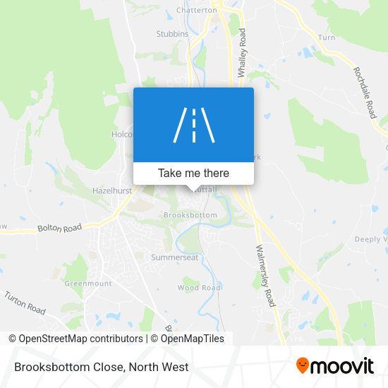 Brooksbottom Close map