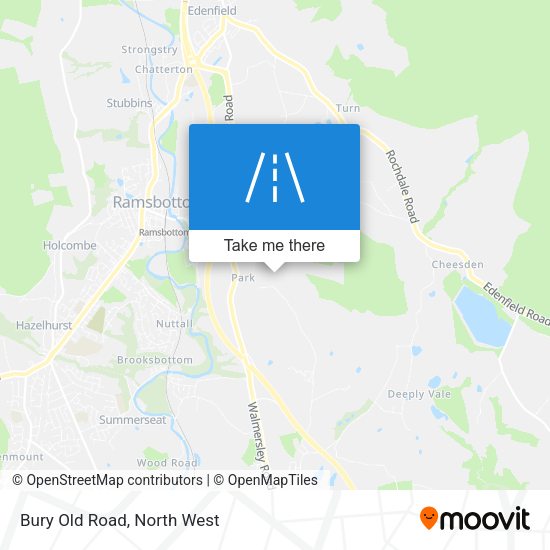 Bury Old Road map