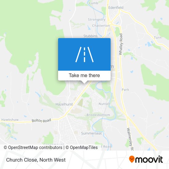 Church Close map