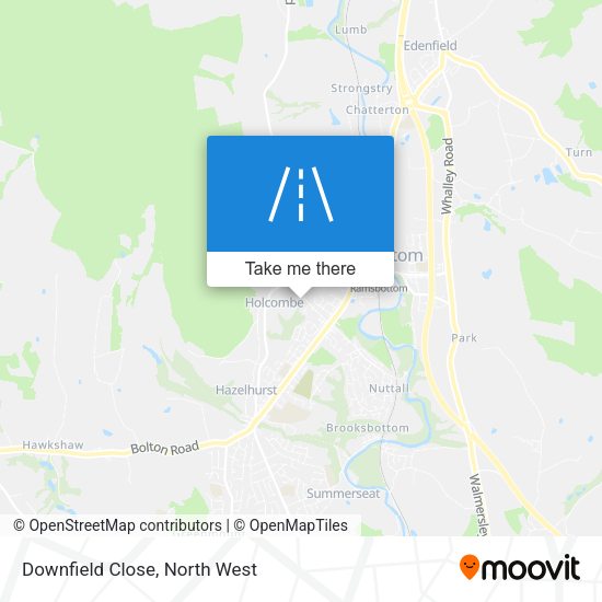 Downfield Close map