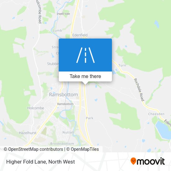 Higher Fold Lane map