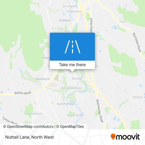 Nuttall Lane map