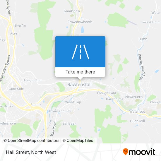 Hall Street map