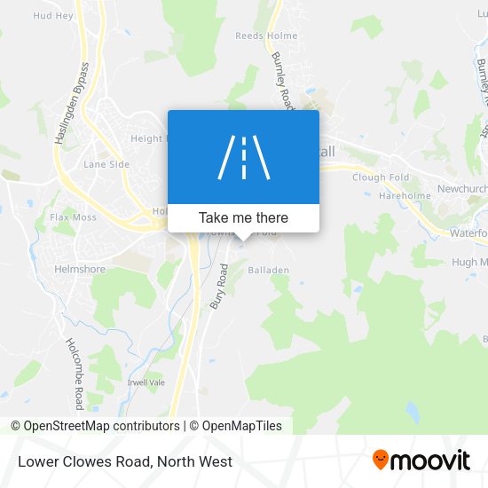 Lower Clowes Road map