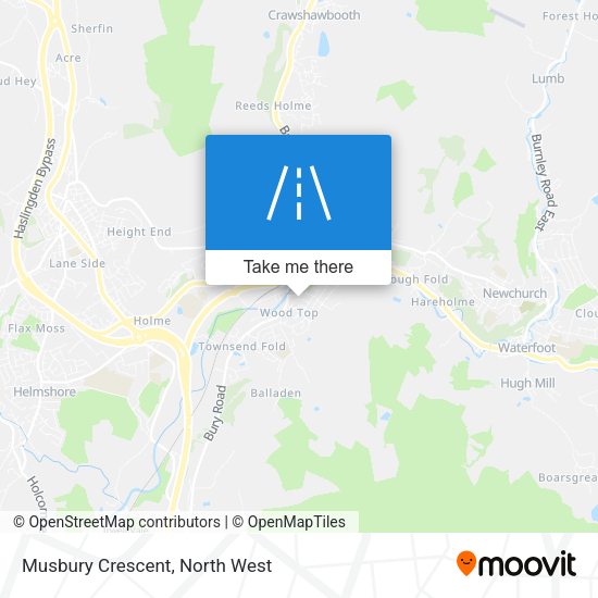 Musbury Crescent map