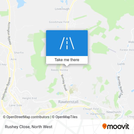 Rushey Close map
