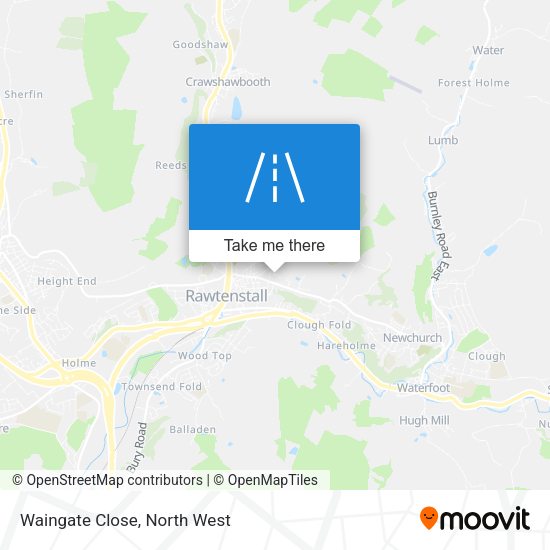 Waingate Close map
