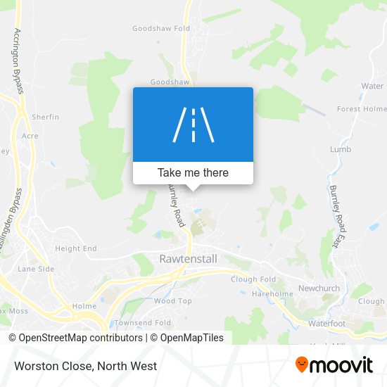 Worston Close map