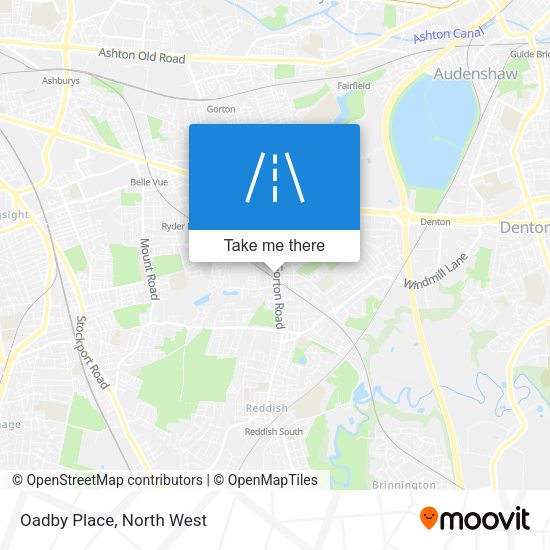 Oadby Place map