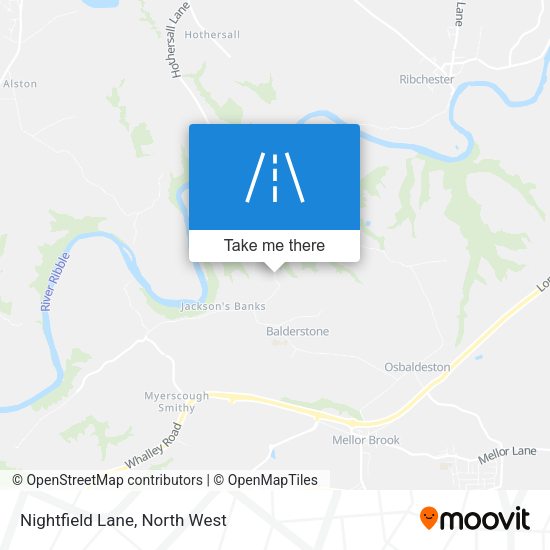 Nightfield Lane map