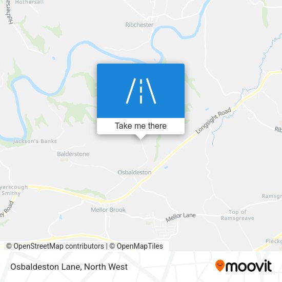 Osbaldeston Lane map