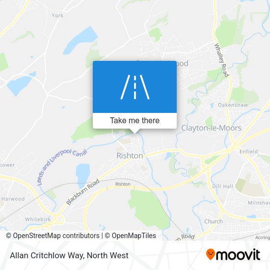 Allan Critchlow Way map