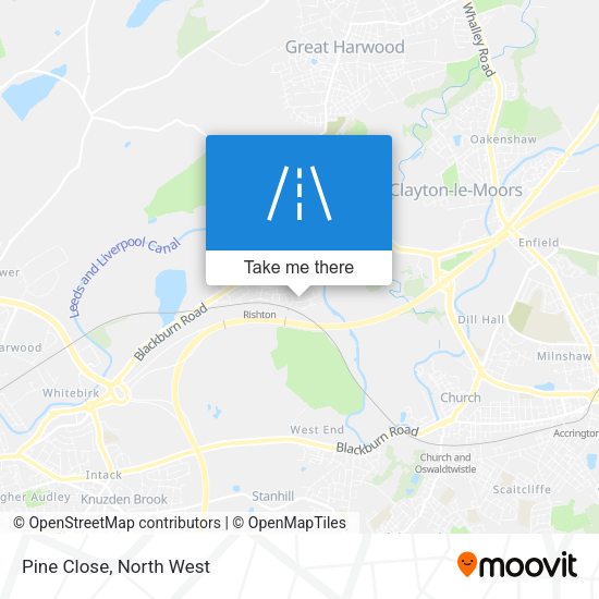 Pine Close map