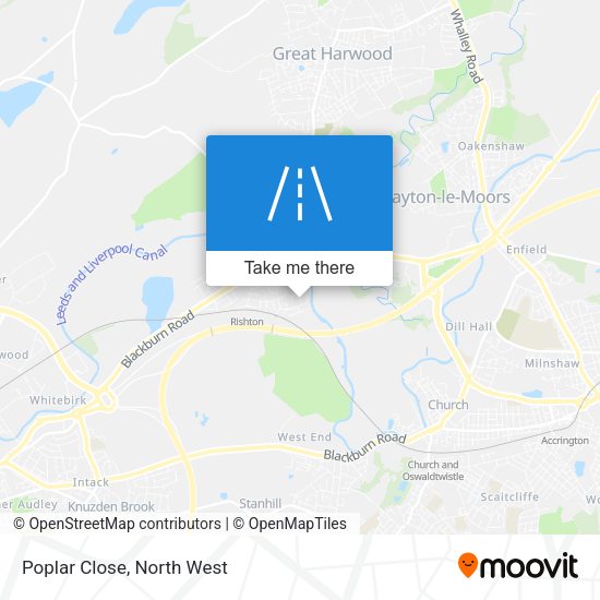 Poplar Close map