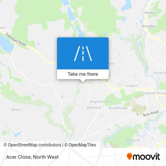 Acer Close map