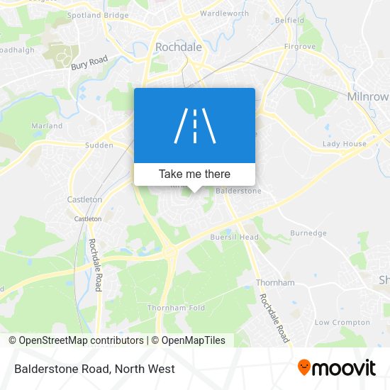 Balderstone Road map
