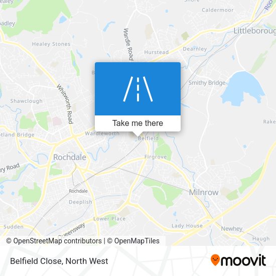 Belfield Close map
