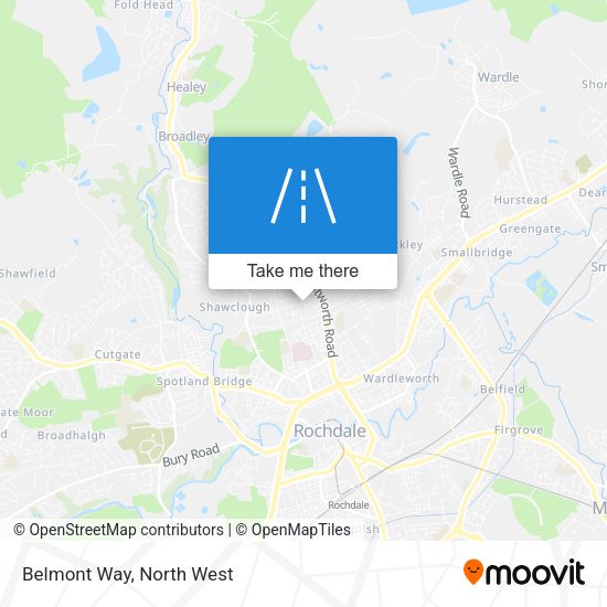 Belmont Way map