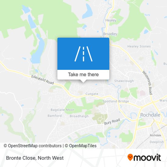 Bronte Close map