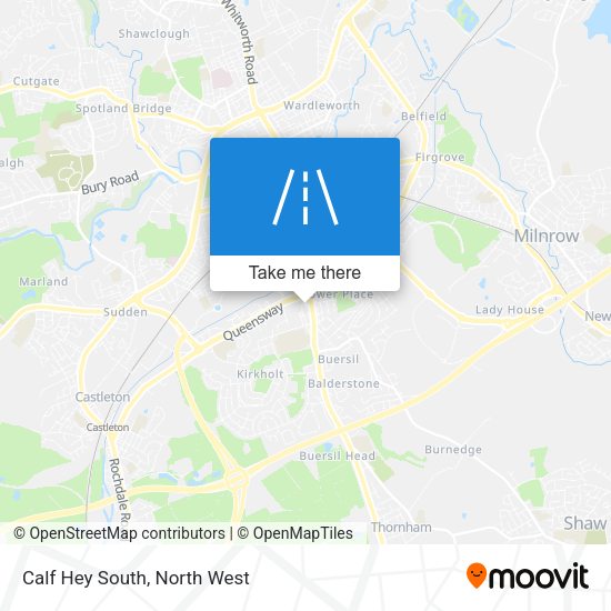 Calf Hey South map