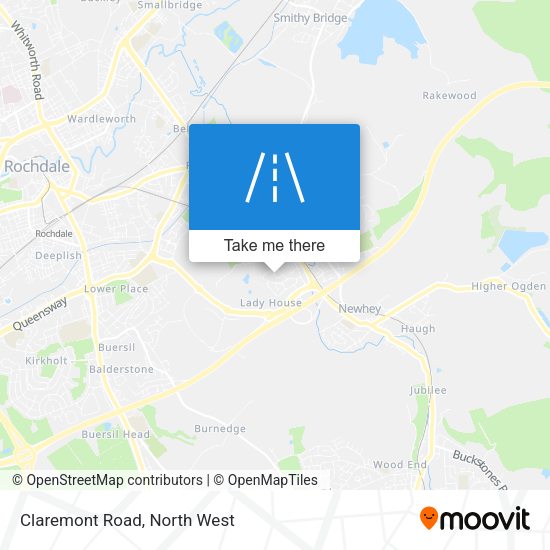 Claremont Road map